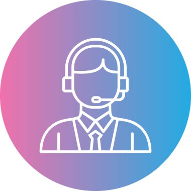 Müşteri hizmeti simgesi, vektör illüstrasyonu