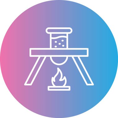 Bir şömine simgesinin vektör illüstrasyonu