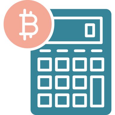 Bitcoin düz vektör simgesi