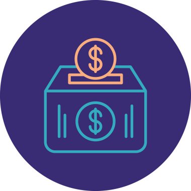 Para için. Web simgesi basit illüstrasyon