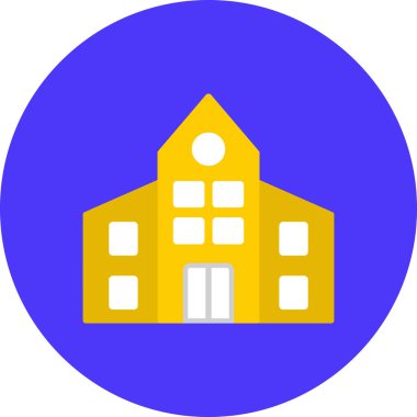 daire evi simgesi düz stil