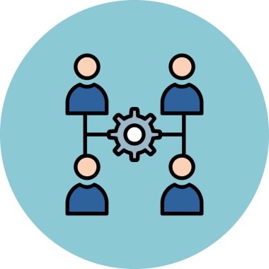 iş insanları simgesi vektör illüstrasyonu