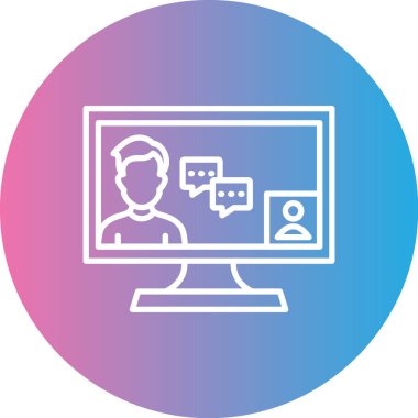 Dizüstü bilgisayar simgesinin vektör çizimi