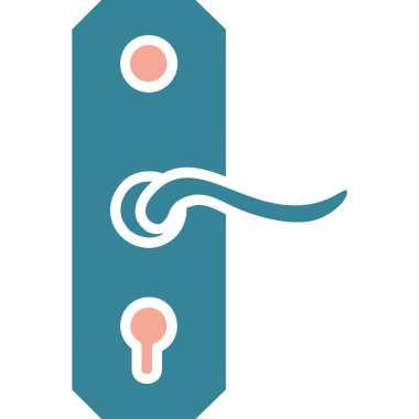 Kapı Kolunun Vektör Resmedilmesi, Basit Simge