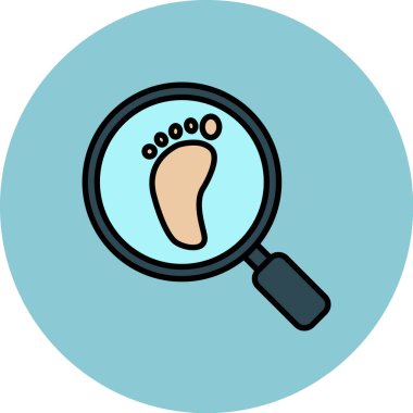 Ayak izi simgesi, vektör illüstrasyonu