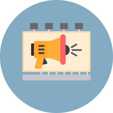 Konuşmacı. Web simgesi basit illüstrasyon