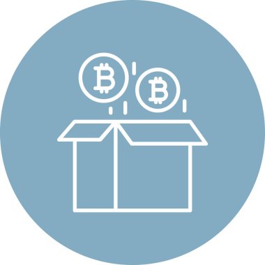 bitcoin. Web simgesi basit illüstrasyon
