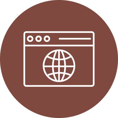 tarayıcı tarayıcı simgesi, vektör illüstrasyonu