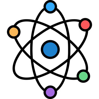 Molekül atom molekülü simgesi - dış hat biçiminde