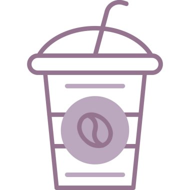 Bir kahve fincanı simgesinin vektör çizimi