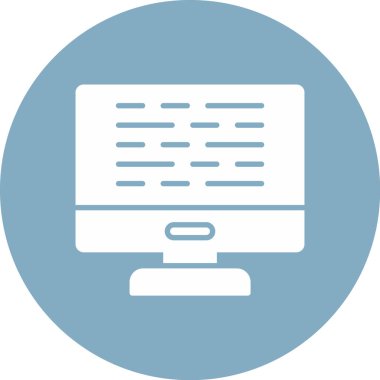 Bilgisayar. Web simgesi basit illüstrasyon