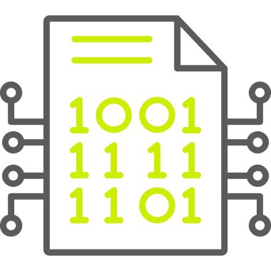kod kodlama vektör satırı simgesi