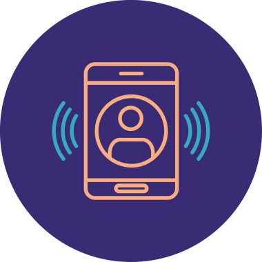 Cep telefonu. Web simgesi basit illüstrasyon