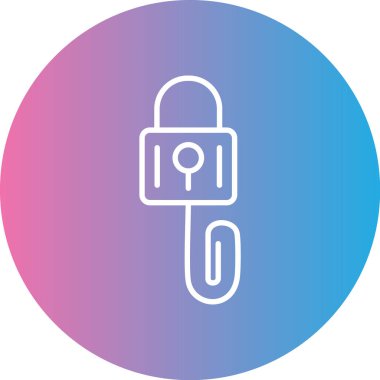 Kilit simgesinin vektör illüstrasyonu