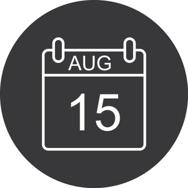 Takvim simgesinin vektör illüstrasyonu