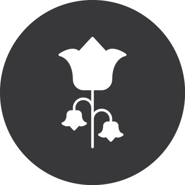 Çiçek simgesinin vektör illüstrasyonu