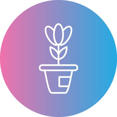 Çiçek simgesinin vektör illüstrasyonu