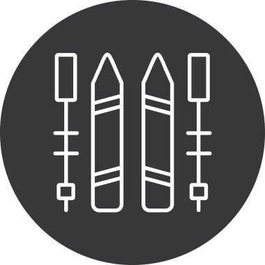 Roket. Web simgesi basit illüstrasyon