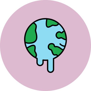 küresel ısınma ikonu vektör illüstrasyon grafik tasarımı