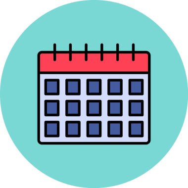 Takvim simgesi vektör illüstrasyonu