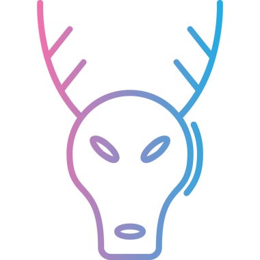 geyik simgesi vektör illüstrasyonu