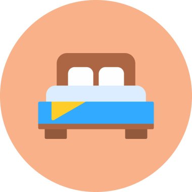 Otel düz vektör simgesi