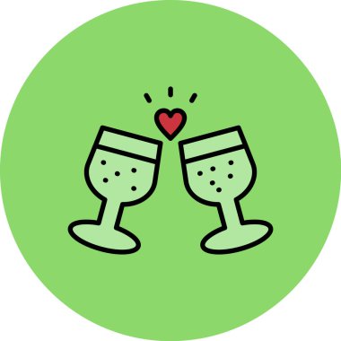 Şarap. Web simgesi basit illüstrasyon