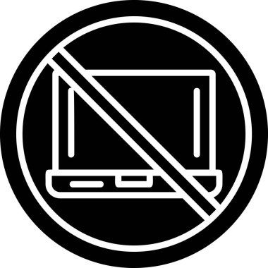 dizüstü bilgisayar simgesi. Web için dizüstü bilgisayar vektör simgesinin basit çizimi