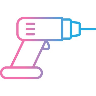 elektrikli matkap vektör illüstrasyonu