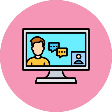 Bilgisayar. Web simgesi basit illüstrasyon