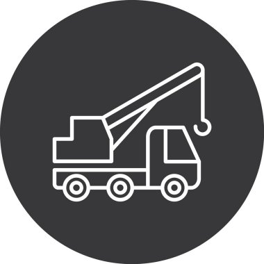 İnşaat vinç simgesi, basit tarzı