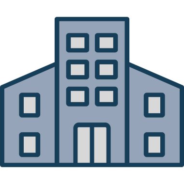 Binaların Vektör İllüstrasyonu, Basit Simge