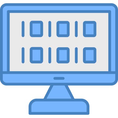 Bilgisayar. Web simgesi basit illüstrasyon