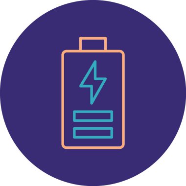 pil simgesi, basit illüstrasyon