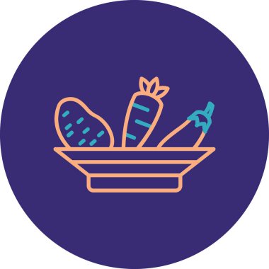 Eşsiz yiyecek vektörü simgesi