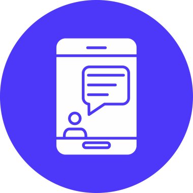 Sohbet simgesinin vektör illüstrasyonu