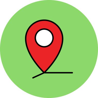 konum simgesi, vektör çizimi