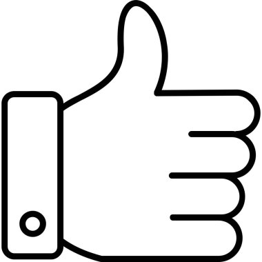 başparmağınızı ana hat biçimindeki simge gibi kaldırın