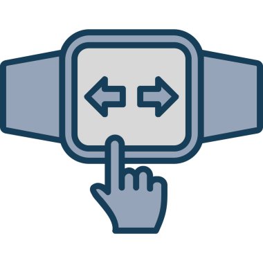 Kolayca değiştirebilen ya da düzenleyebilen dokunmatik vektör simgesi