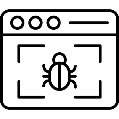 tarayıcı simgesi vektör illüstrasyonu