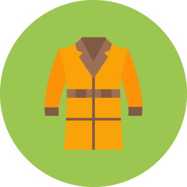 Palto Vektör İllüstrasyonu, Basit Simge