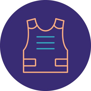 Bir yelek simgesinin vektör illüstrasyonu