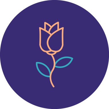 Modern çiçek simgesinin vektör illüstrasyonu