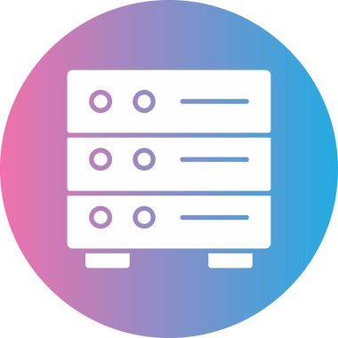 veri sunucusu. Web simgesi basit illüstrasyon