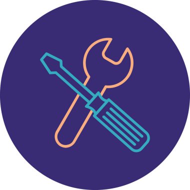 İngiliz anahtarı simgesinin vektör illüstrasyonu