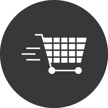 Alışveriş arabası vektör simgesi