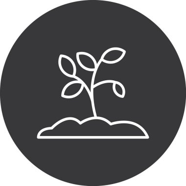 Bitki modern simgesinin vektör illüstrasyonu