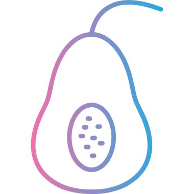 Avokado. Web simgesi basit illüstrasyon