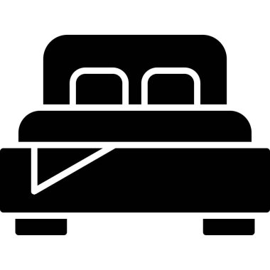 yatak simgesi, basit vektör