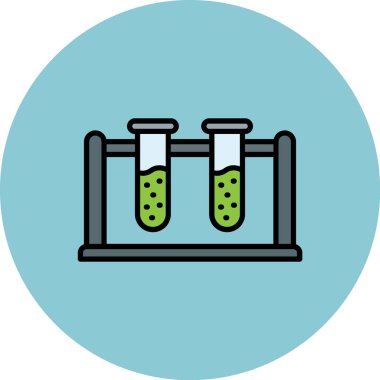 test tüpleri simge vektör illüstrasyonu